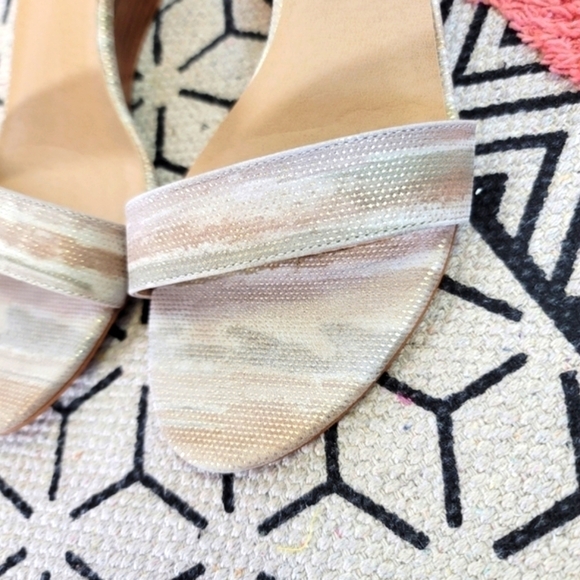 VAN ELI TEXTURED WEAVE EARTH TONES WEDGE SANDAL, SZ 9 - Picture 5 of 16
